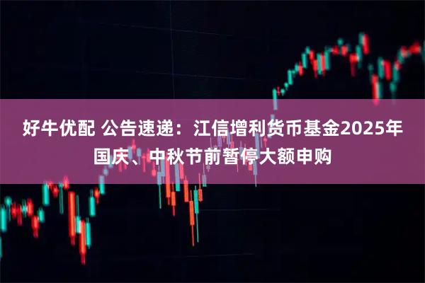 好牛优配 公告速递：江信增利货币基金2025年国庆、中秋节前暂停大额申购
